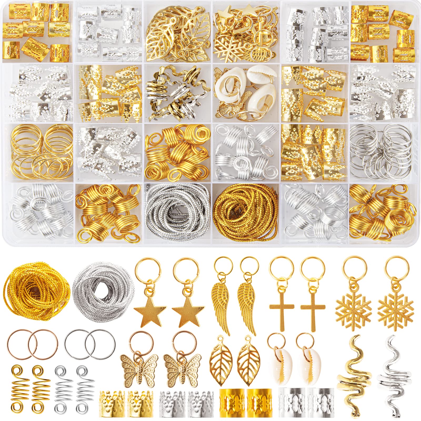 Vaikby front packaging showing full 230-piece set and clear organizer for easy selection