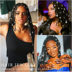Vaikby hair in use with rings and charms adding instant festival-ready flair benefit