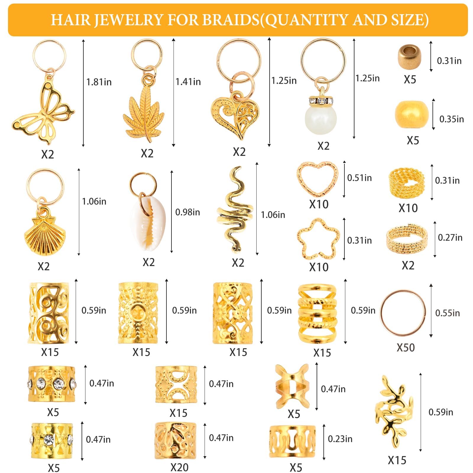 Vaikby hair in use with gold cuffs on braids benefit: quick style upgrade