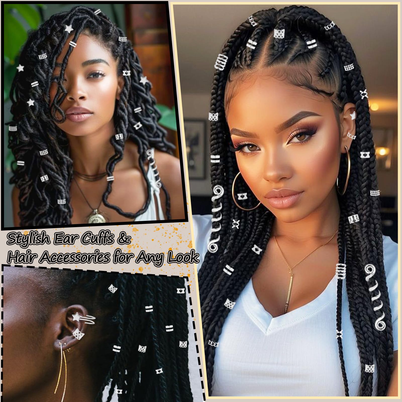 Vaikby lifestyle portrait with braids showcasing festival-ready shine