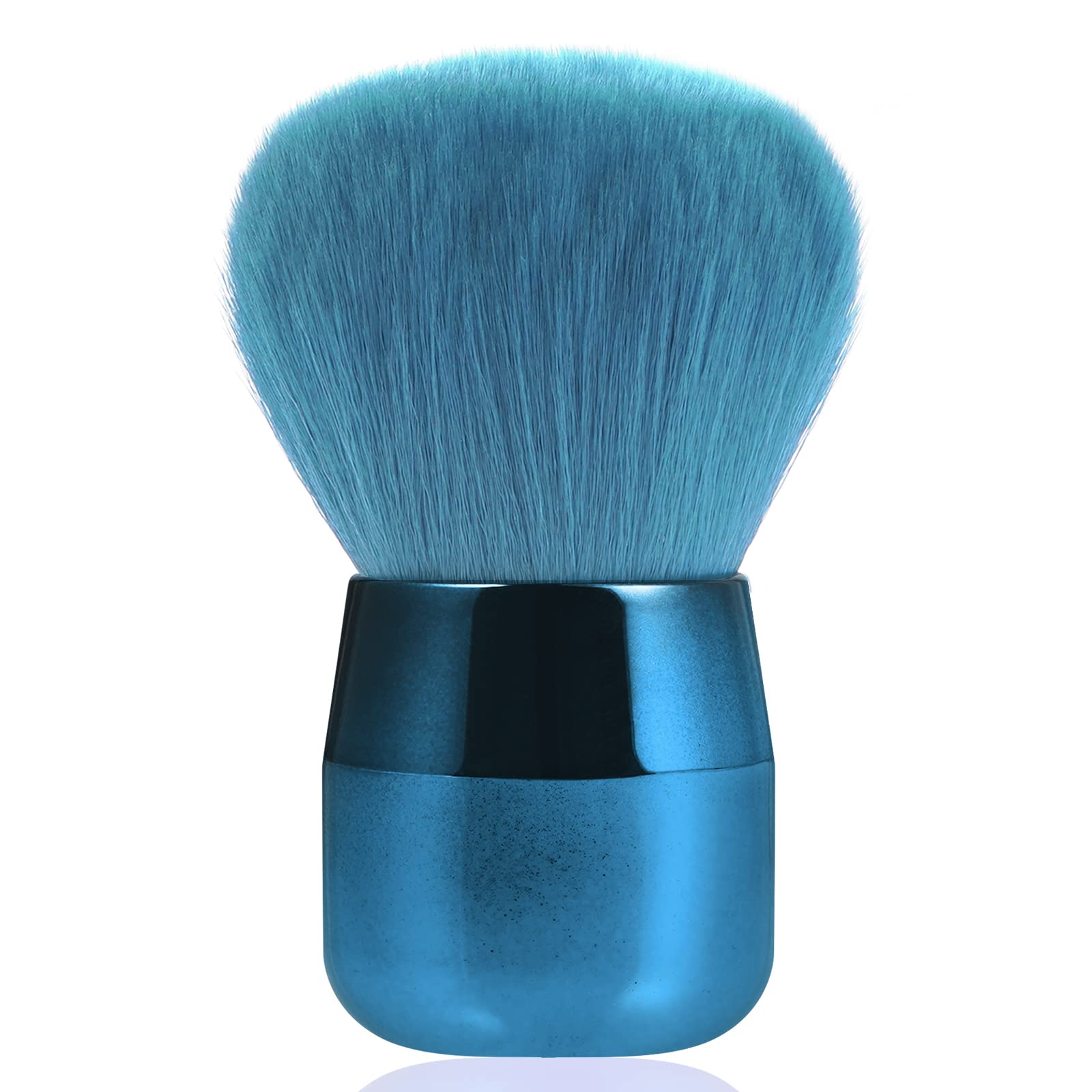 Vaincre front view blue mushroom brush showing compact shape and quick dust removal
