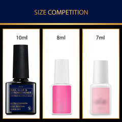 VALITIC bonding acrylic tip to natural nail showing strong adhesive performance benefit