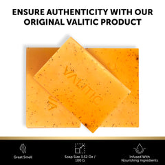 VALITIC shell powder close-up demonstrating gentle exfoliant benefit