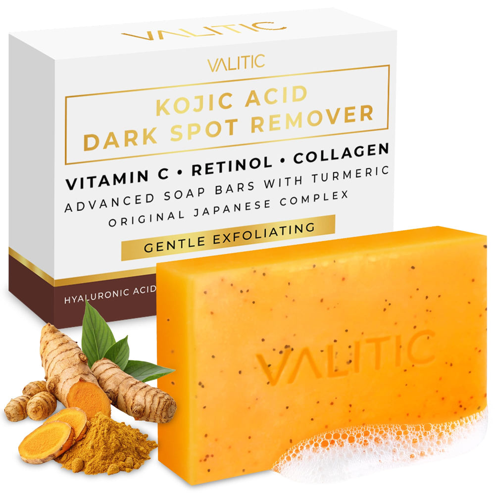 VALITIC front packaging showing soap bar and brightening benefit