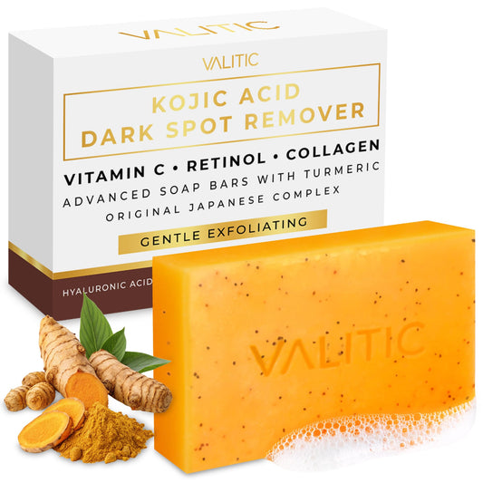 VALITIC front packaging showing soap bar and brightening benefit
