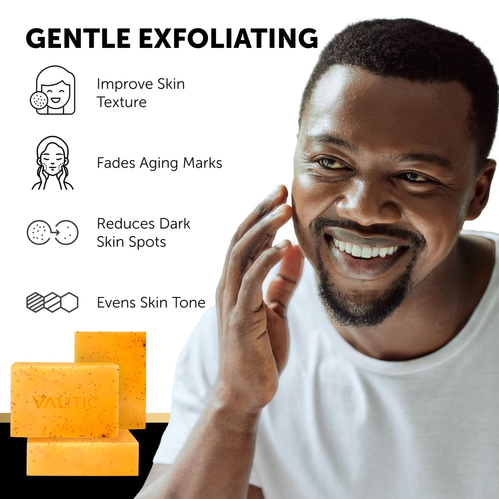 VALITIC ingredients display of kojic acid and turmeric for brightening