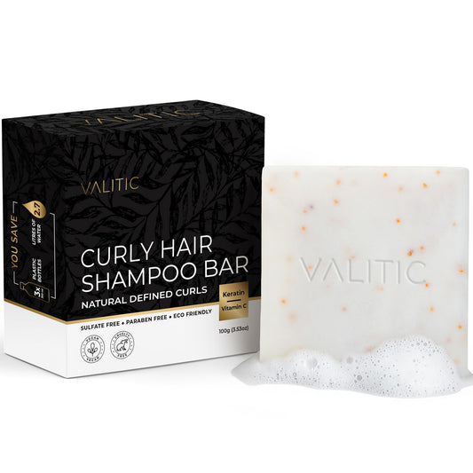 VALITIC shampoo bar front packaging showing brand and eco-friendly benefit