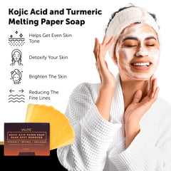 VALITIC single soap sheet close-up highlighting dissolvable texture benefit