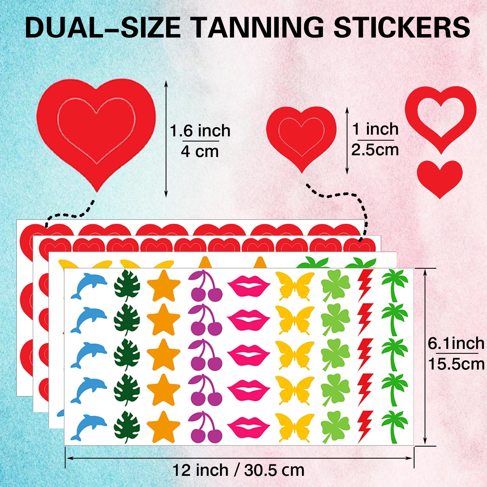 VANALIA close-up of perforated sticker sheet for easy tearing and placement