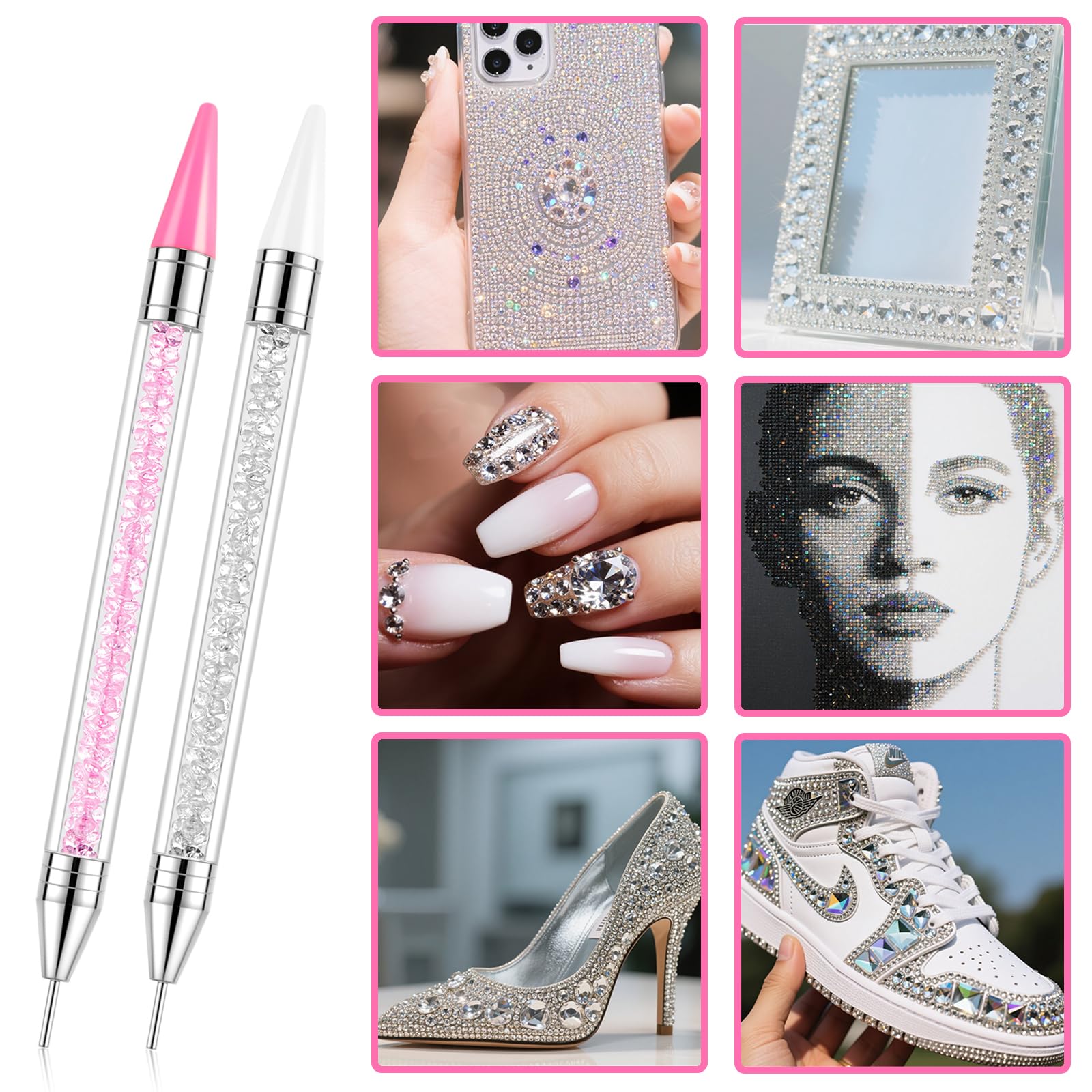 VANALIA tools staged with nail art supplies for efficient decorating