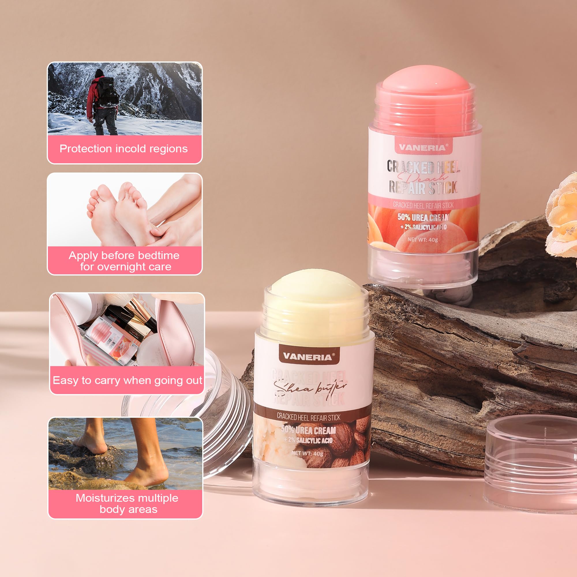 VANERIA back label displaying directions and ingredients for informed, safe use