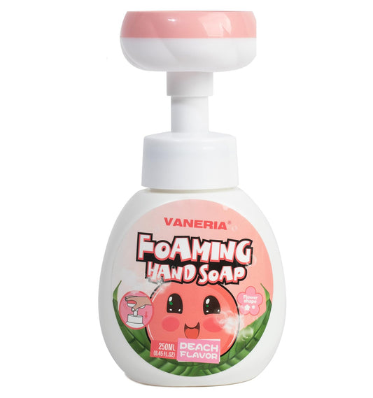 VANERIA front bottle image showing gentle kids hand soap for easy use