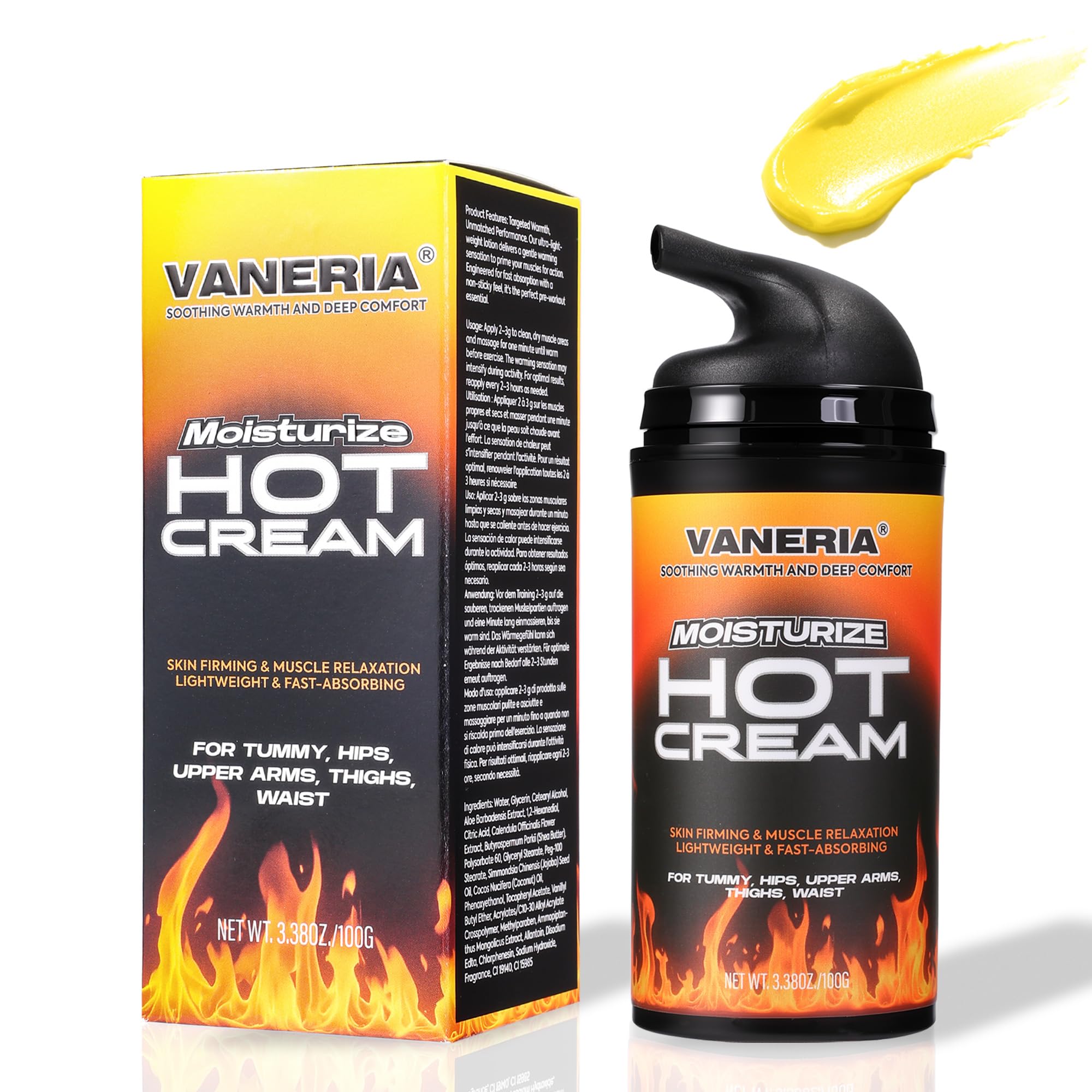 VANERIA front packaging showing 100g tube and product benefits