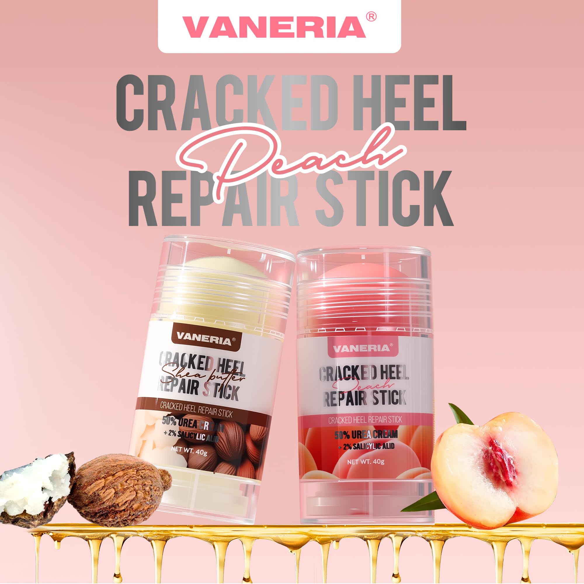 VANERIA stick open with applicator visible for hygienic, hands-free application benefit