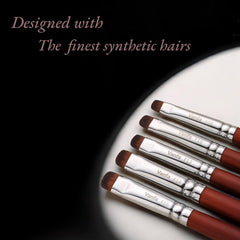 Vanfa cleanup around cuticle using brush for neat, polished nail edges
