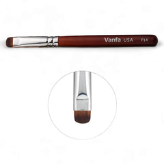 Vanfa F14 front view showing brush shape and usability benefit