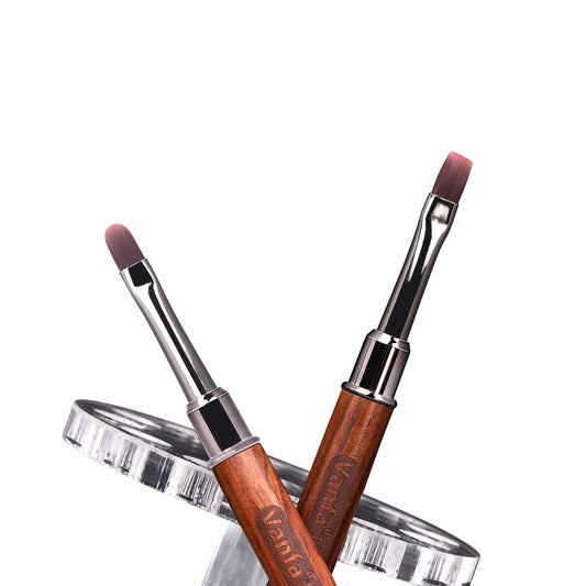 Vanfa front packaging showing two brushes for versatile gel work