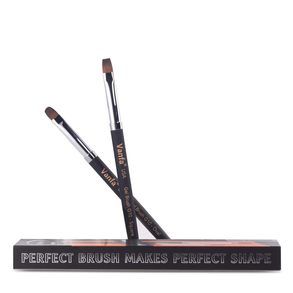 Vanfa close-up of oval brush bristles for precise cuticle blending