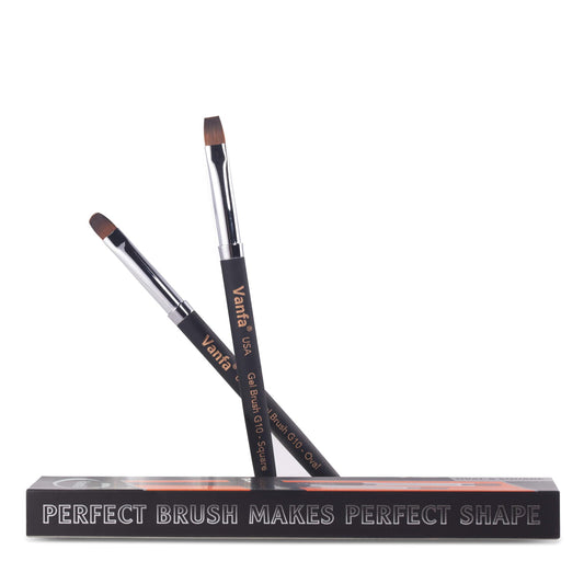 Vanfa close-up of oval brush bristles for precise cuticle blending
