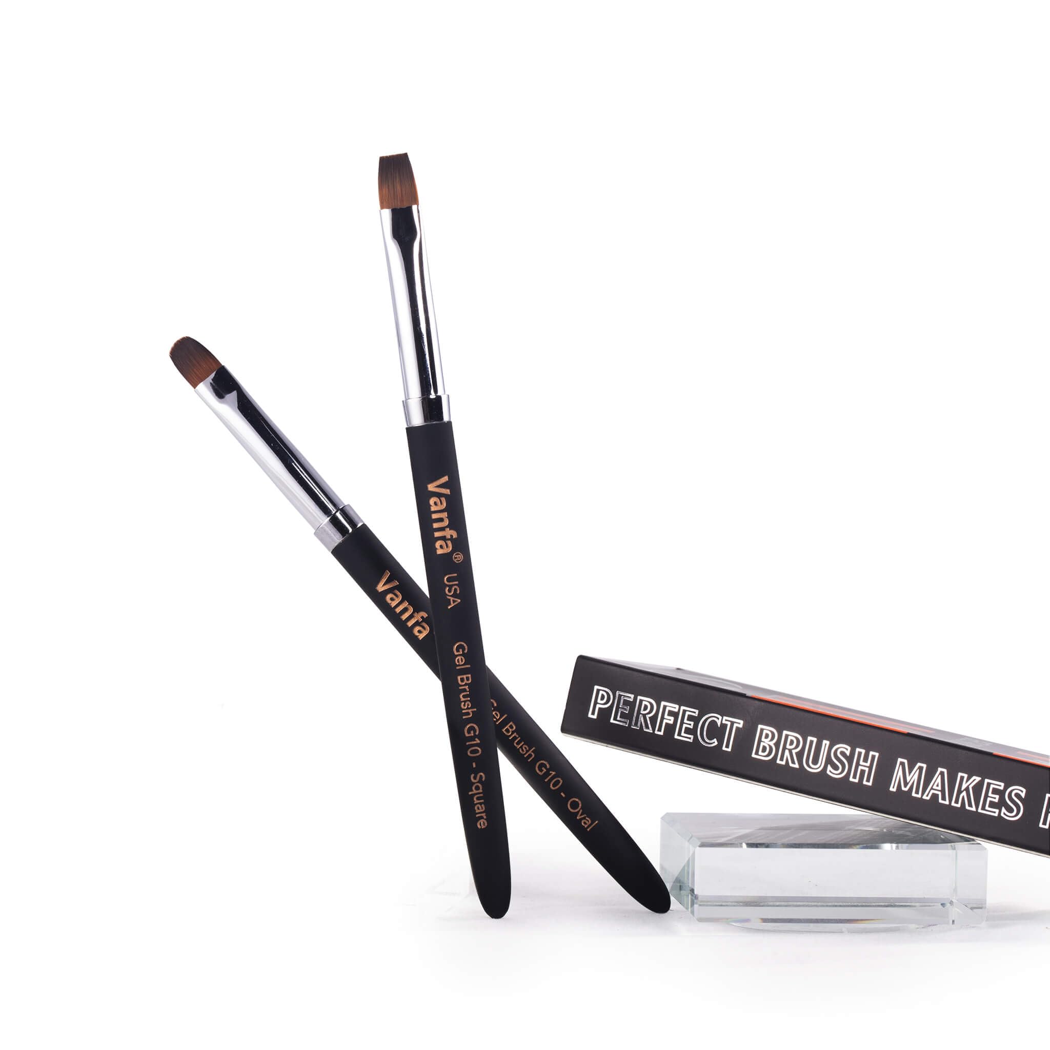Vanfa brushes held in hand for size comparison and ergonomic comfort