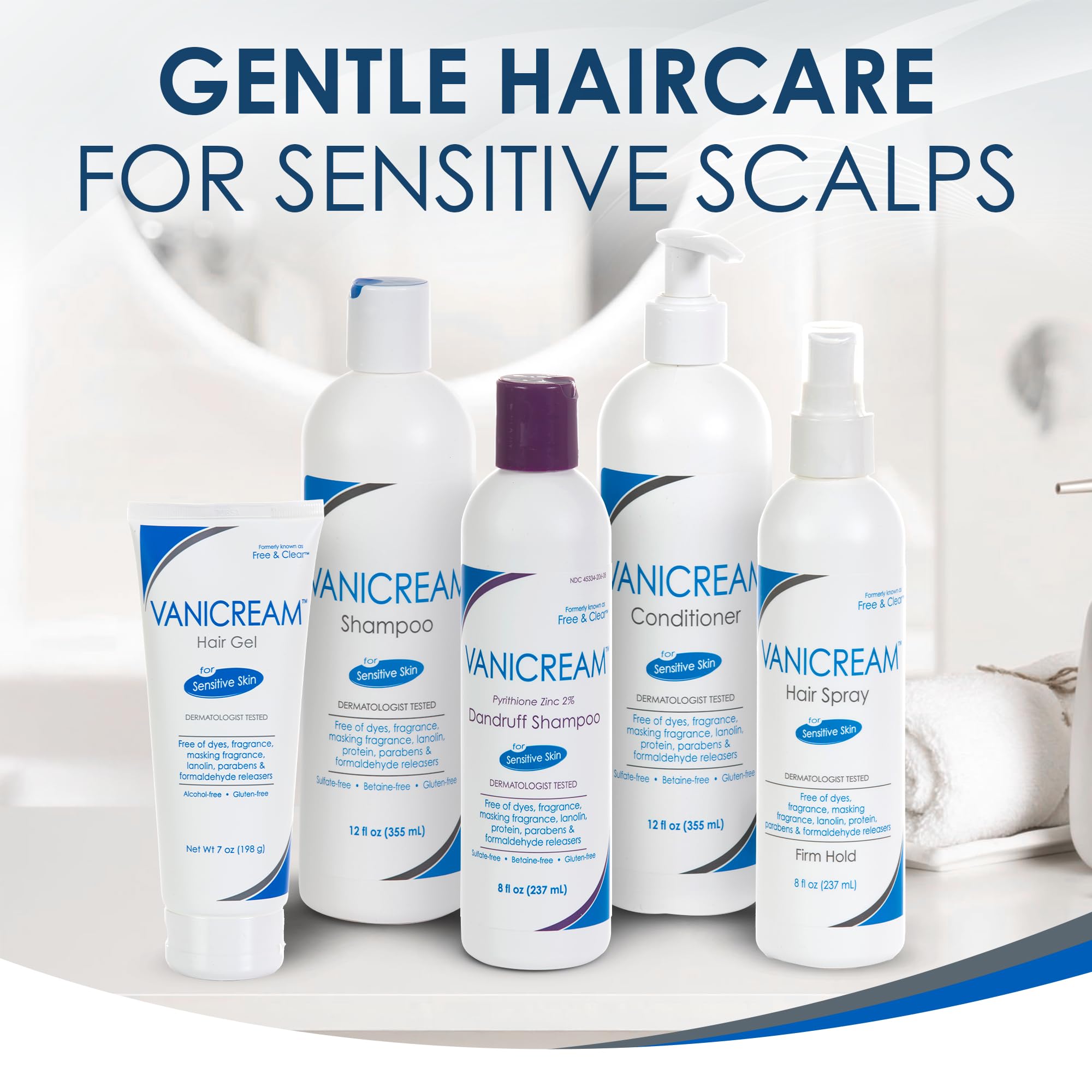 vanicream conditioner styled hair after blowdry showing smooth finish benefit