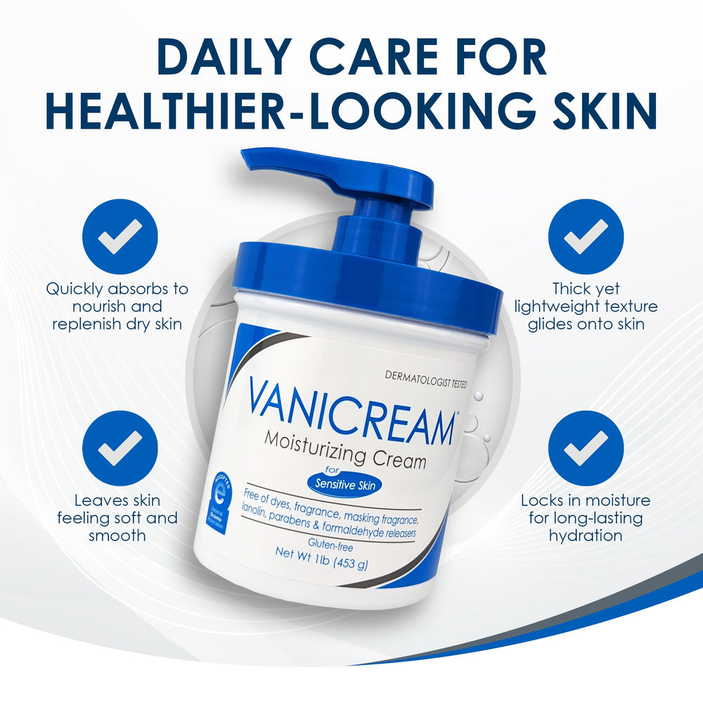 Vanicream family bathroom lifestyle scene showing gentle daily use for all ages