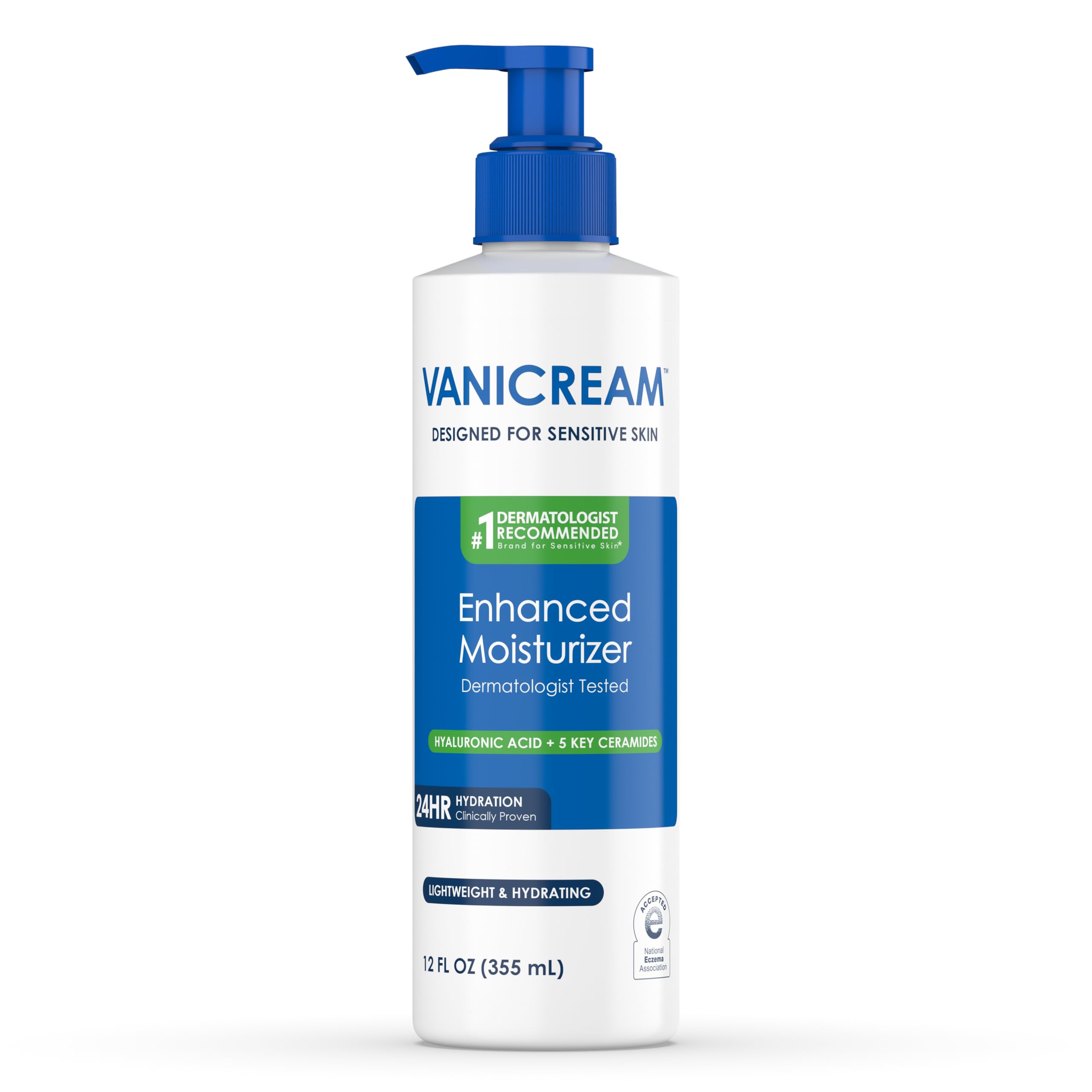 Vanicream front packaging 12 oz showing product and clear label benefit