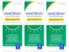 Vanicream front tube showing SPF 30 protection and lightweight moisturizer benefit