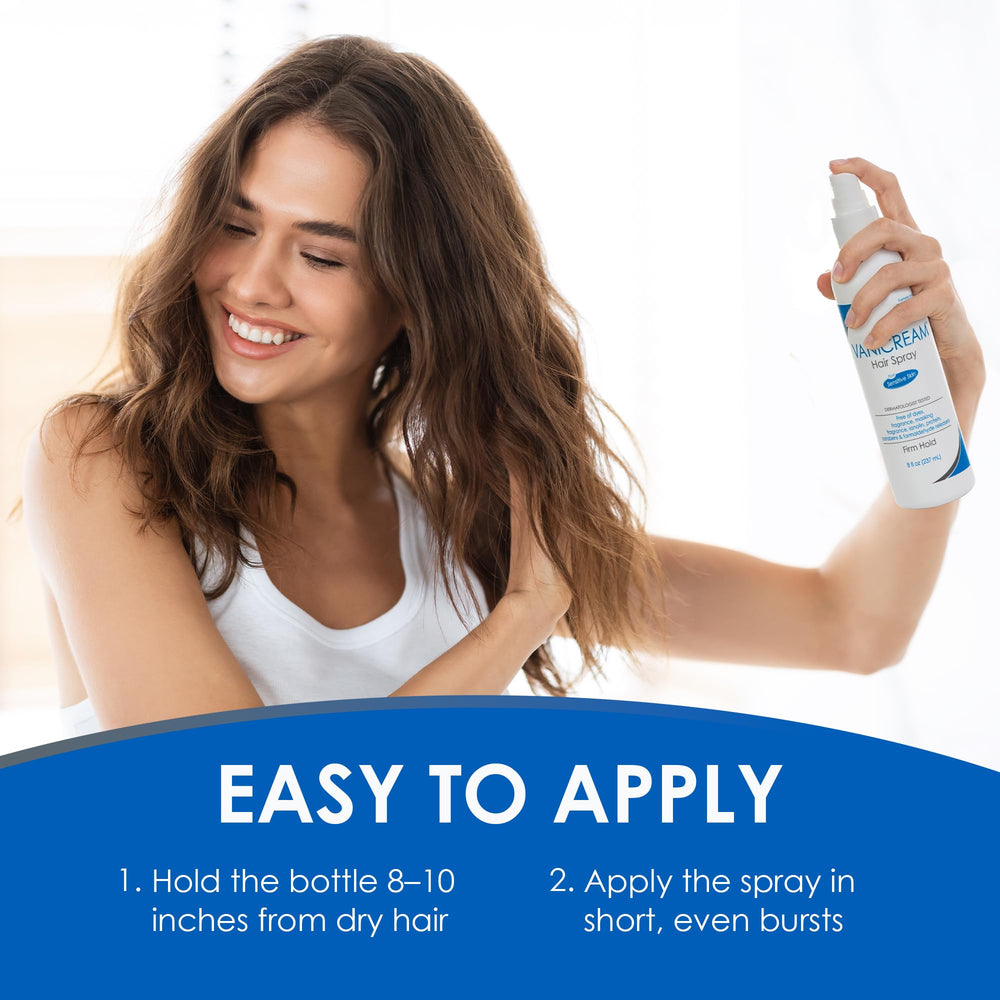 Vanicream bottle in hand displaying 8 oz scale and travel-friendly benefit