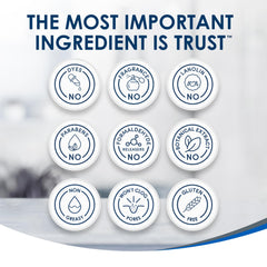 Vanicream product with ceramides and hyaluronic, emphasizes barrier support