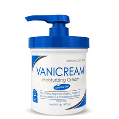 Vanicream jar front label showing brand and size for clear identification and trust
