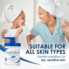 Vanicream label ingredients closeup showing fragrance-free formulation for sensitive skin