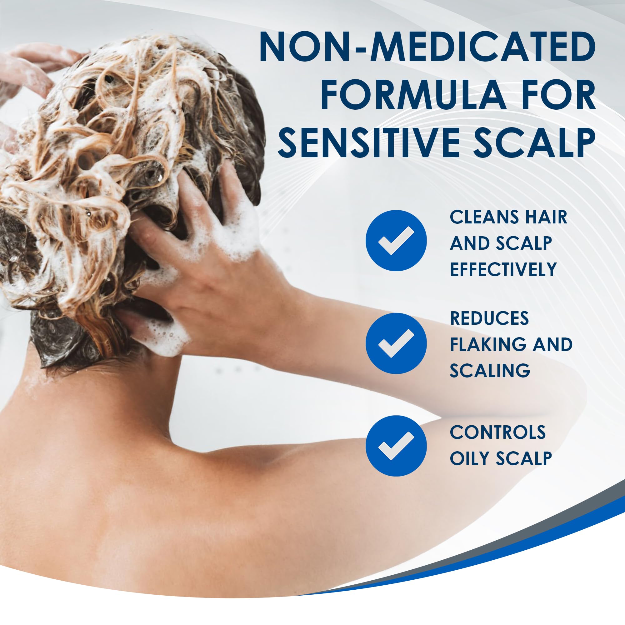 Vanicream shampoo pouring showing smooth texture and easy application