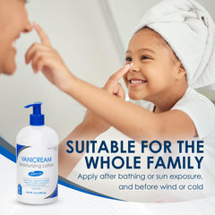 Vanicream 16 oz bottle next to ruler showing travel-friendly size benefit