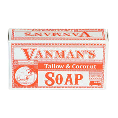 VanMan front packaging showing bar and clean ingredients, promotes natural care