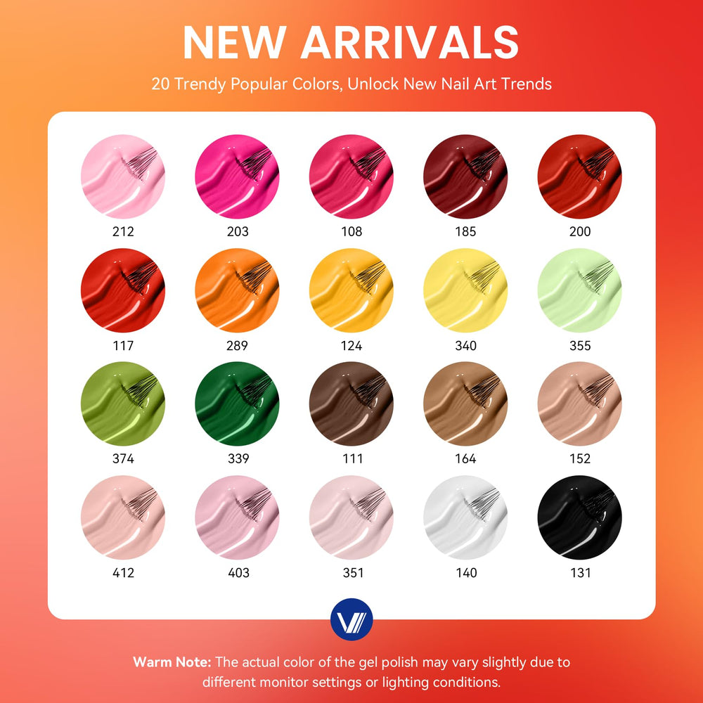 VANREESA row of 20 color swatches demonstrating wearable shade variety