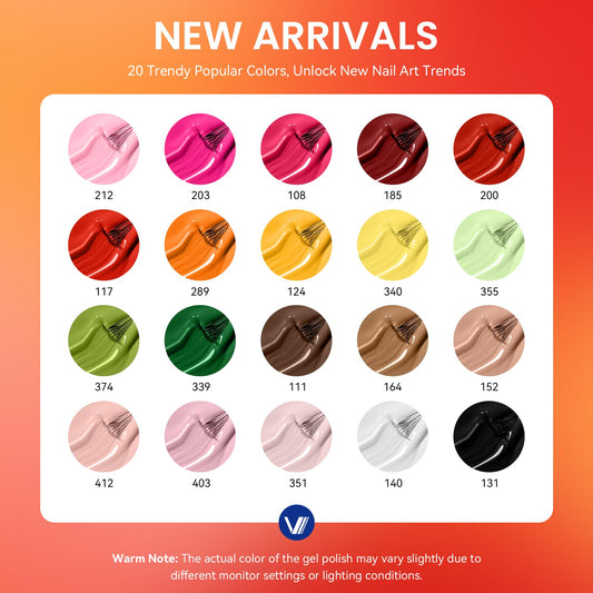VANREESA row of 20 color swatches demonstrating wearable shade variety