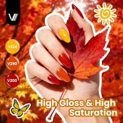 VANREESA four effect top coats displayed, multiple finish options highlighted