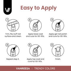 VANREESA finished manicures showcasing color combinations