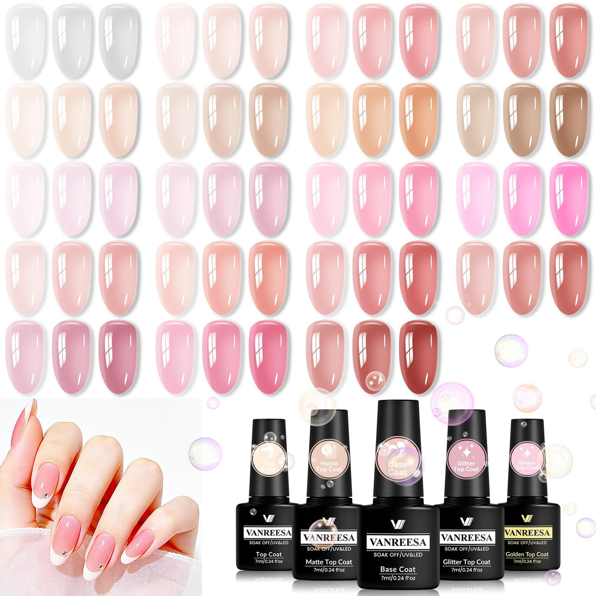 VANREESA front packaging showing 24-piece jelly gel kit, ideal for gifting
