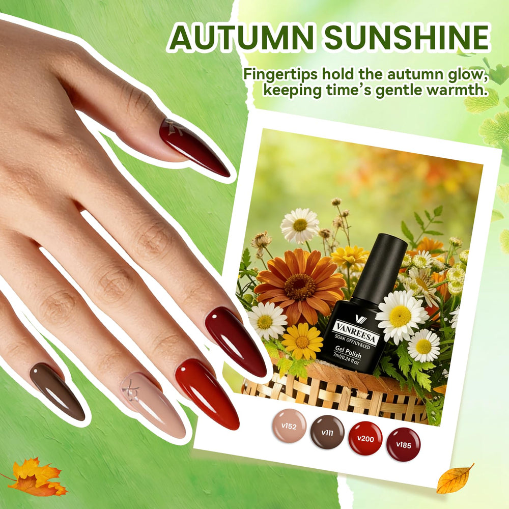 VANREESA nails with glossy top coat highlighting high-shine benefit