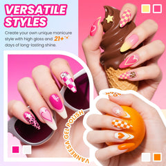 VANREESA nails in use lifestyle photo showing wearable pastel manicure benefit