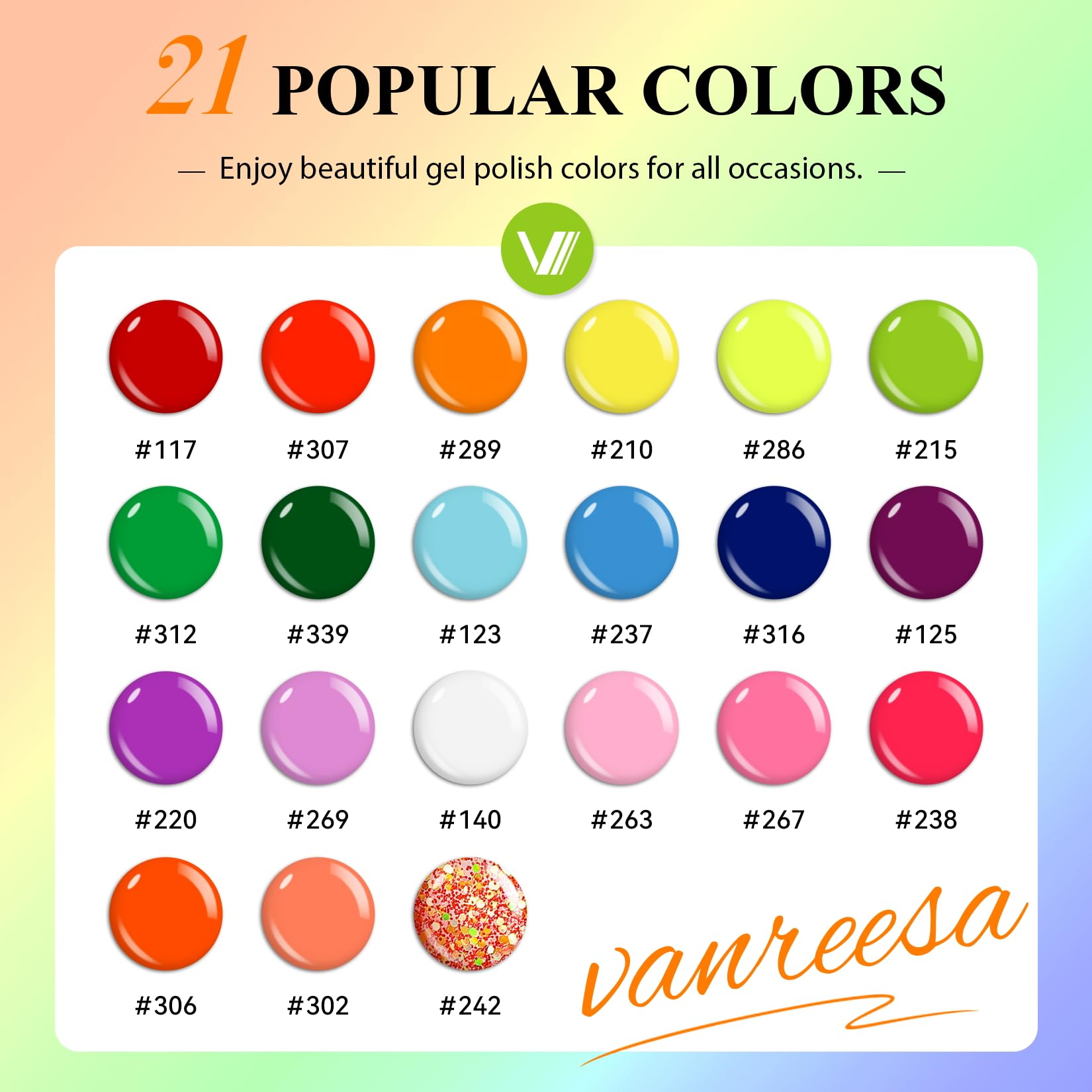 VANREESA brush detail from open bottle showing smooth application benefit precision