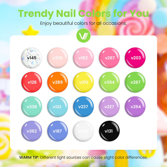 VANREESA open kit layout with base coat, color pots, and four top coats visible