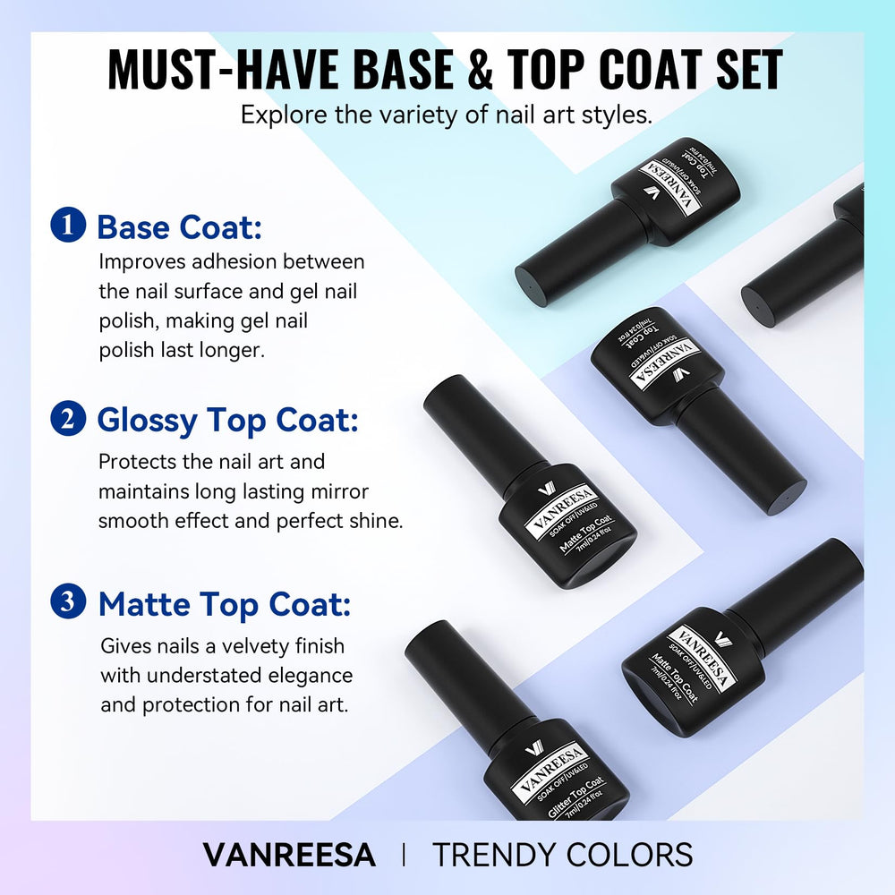 VANREESA swatch collection on nail tips showing accurate color selection benefit