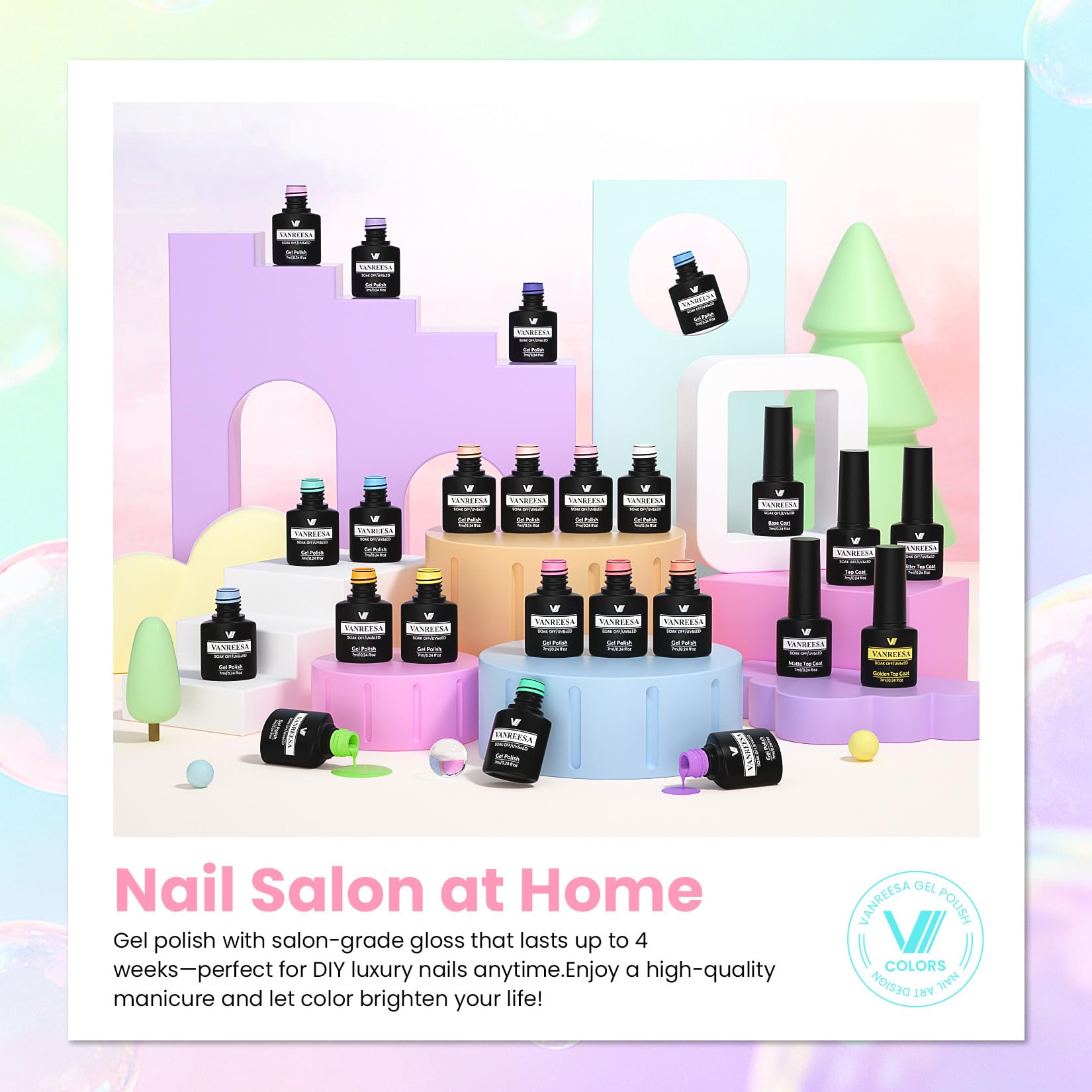 VANREESA unboxed kit arrangement displaying all bottles and included components