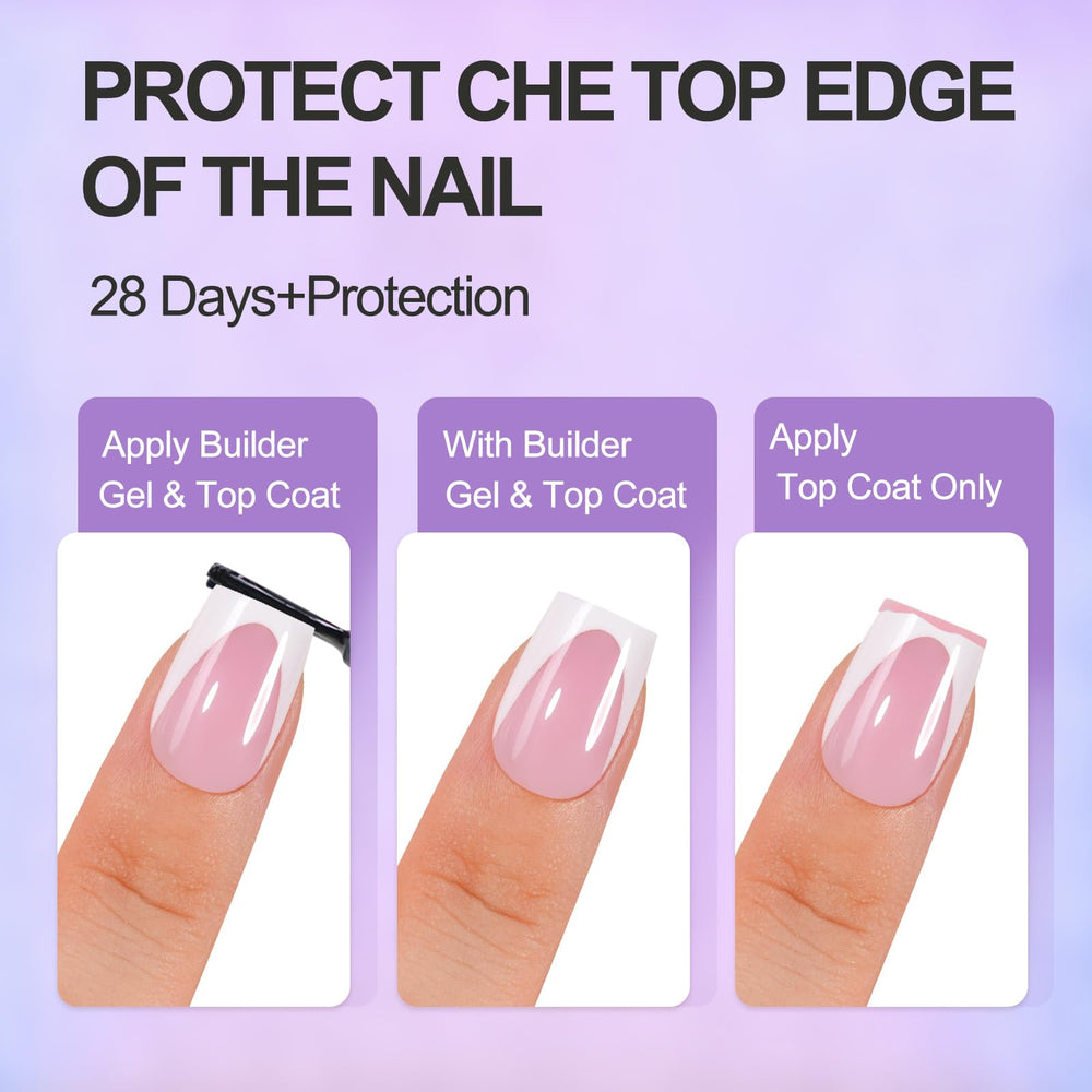 Vansiho hand applying a press-on nail for easy at-home use