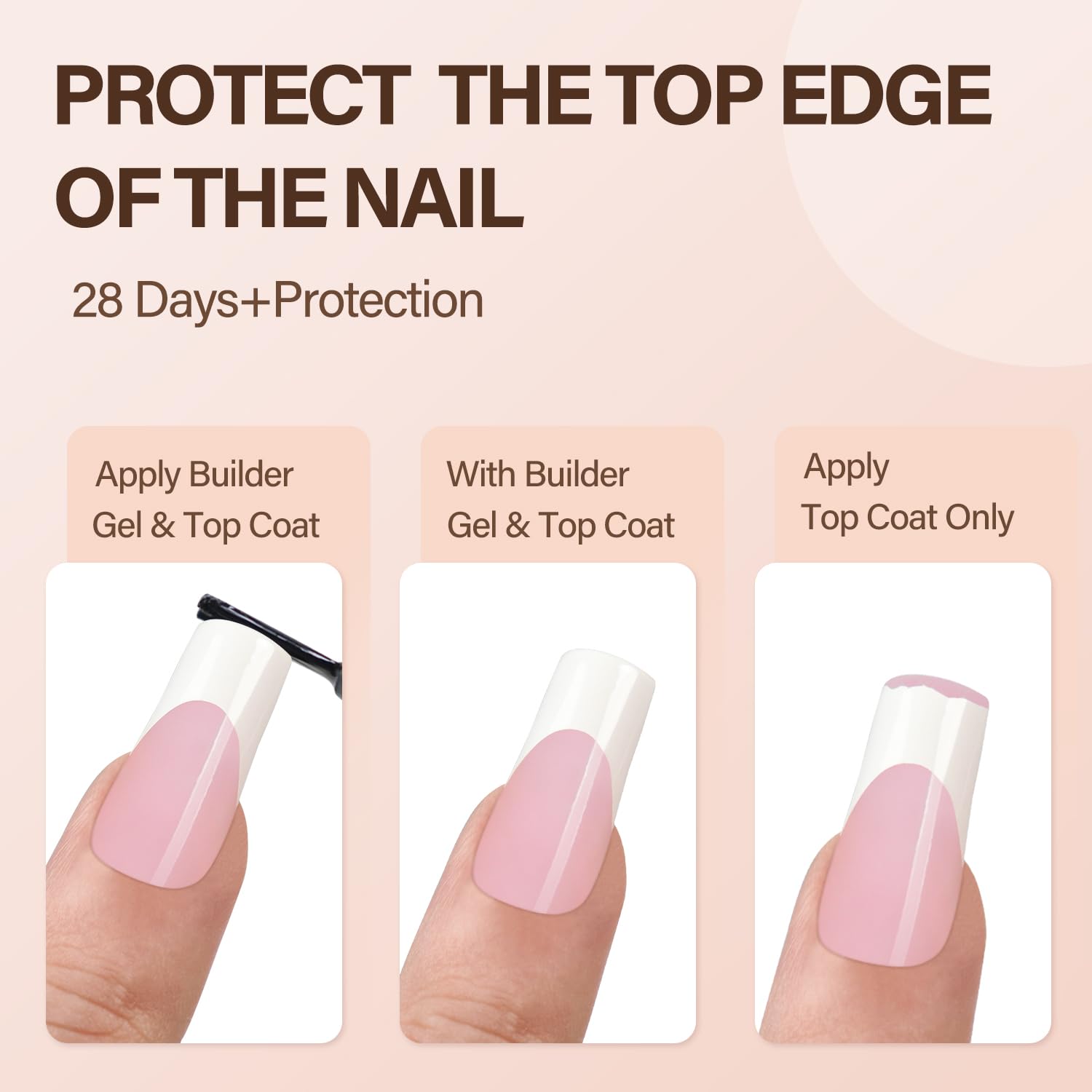 Vansiho close detail of free edge fitting cuticle to edge for seamless benefit