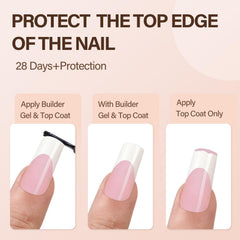 Vansiho close detail of free edge fitting cuticle to edge for seamless benefit
