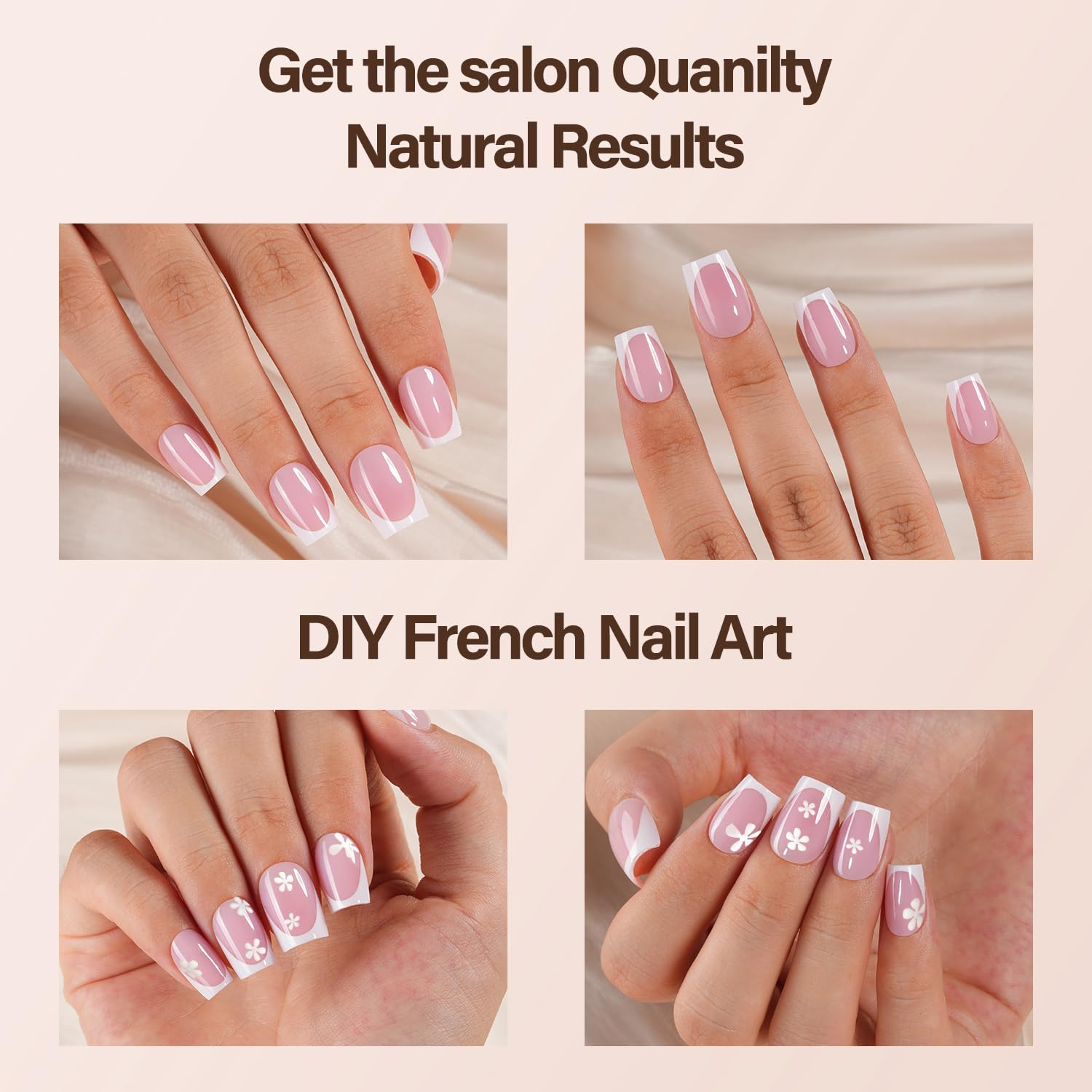 Vansiho press-on nails being applied with glue for quick at-home professional finish